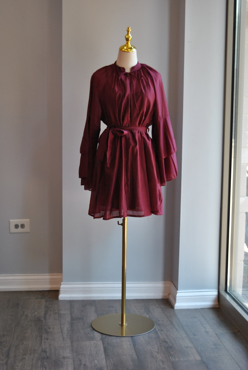 BURGUNDY TUNIC DRESS