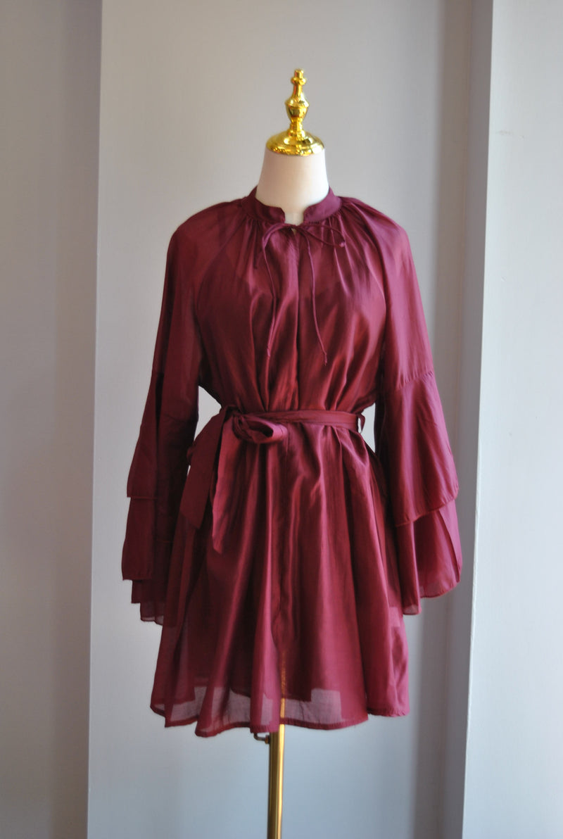 BURGUNDY TUNIC DRESS