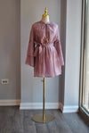 DUSTY PINK TUNIC DRESS WITH BELT