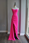 HOT PINK ASYMMETRIC DRESS