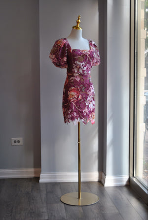 ORCHID MULTI LACE MINI DRESS