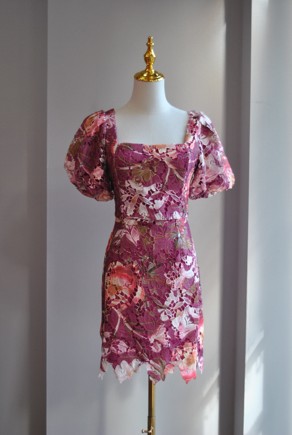 ORCHID MULTI LACE MINI DRESS