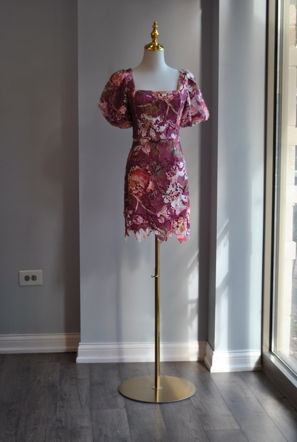 ORCHID MULTI LACE MINI DRESS