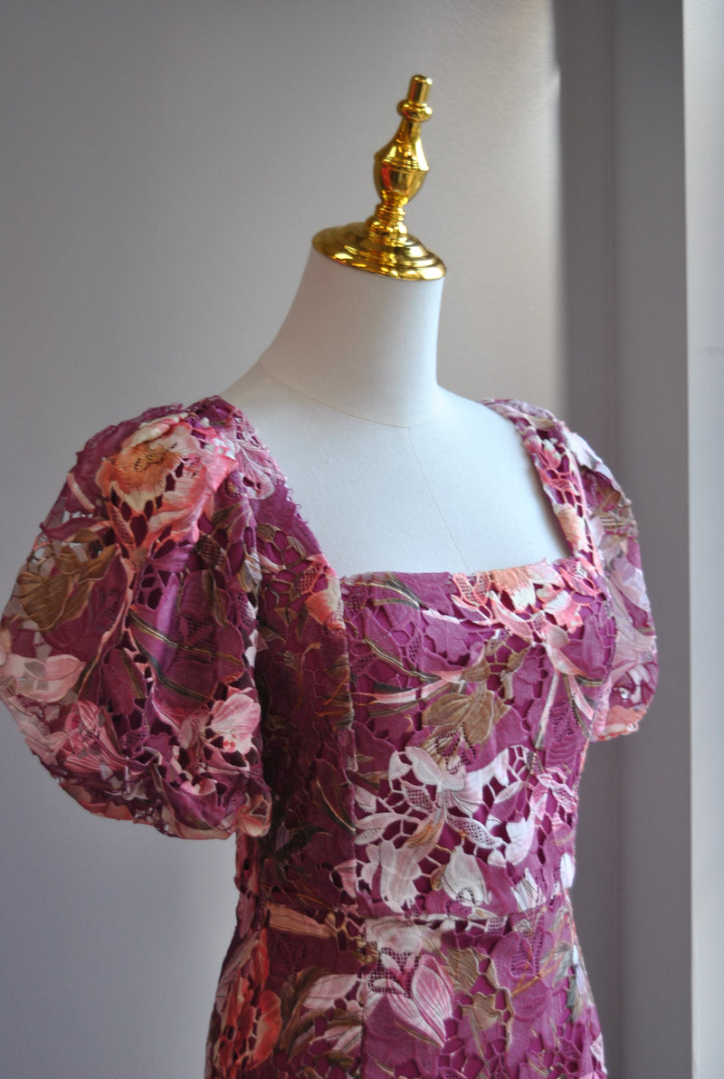 ORCHID MULTI LACE MINI DRESS