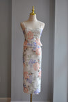 LAVENDER MULTI LACE SET OF PENCIL SKIRT AND CROPPED TOP