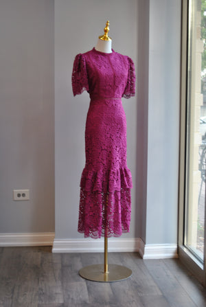 RRCHID MIDI LACE DRESS