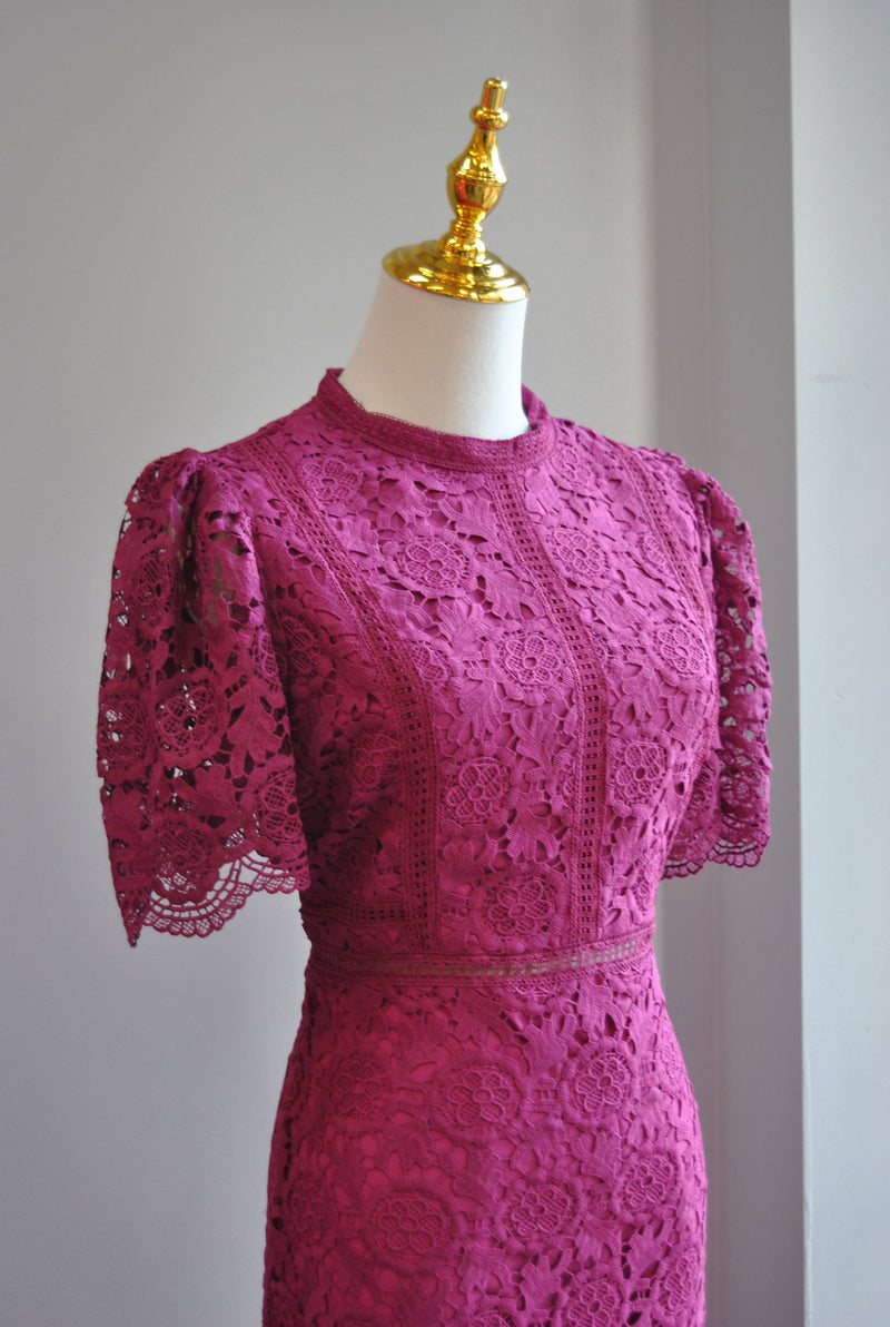 RRCHID MIDI LACE DRESS