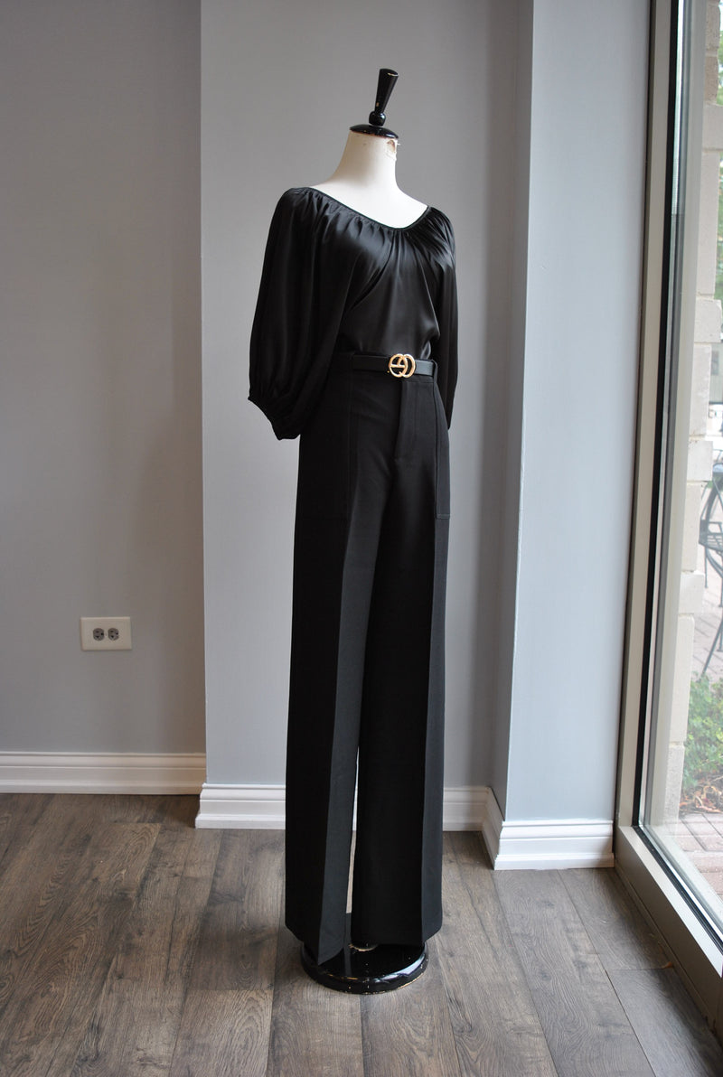 HIGH WAISTED BLACK FAIR PANTS