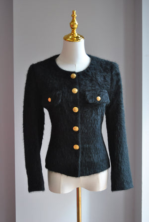 BLACK ALPAKA PERFECT FALL JACKET