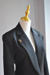 BLACK CLASSIC BLAZER WITH GOLD DETAILS