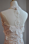 WHITE LACE MIDI DRESS