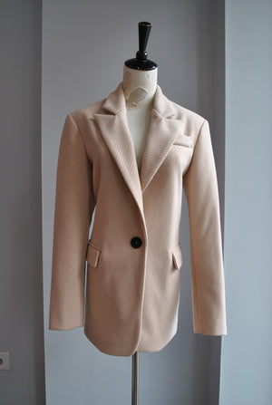 BEIGE SPRING BLAZER JACKET