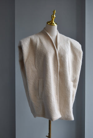 SPECIAL - VANILLA WOOL FALL OVERSIZED VEST