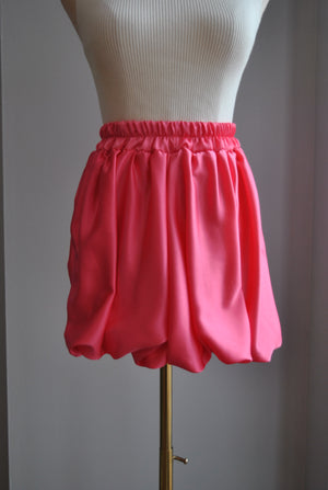 CANDY PINK SILKY MINI SKIRT