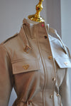 BEIGE FAUX LEATHER JACKET