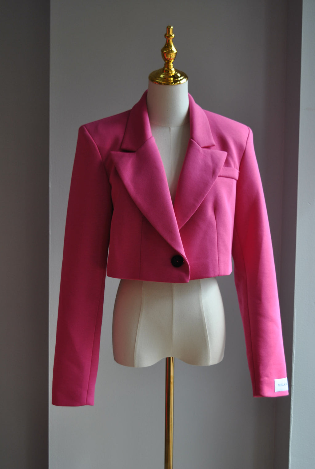 FUCHSIA PINK CROPPED JACKET