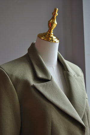 OLIVE GREEN CROPPED JACKET