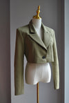 OLIVE GREEN CROPPED JACKET