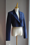 NAVY BLUE CROPPED JACKET