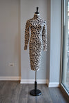 OFF WHITE AND GOLD TWEED AND SEQUIN SET OF ROMPER AND CROPPED JACKET