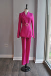 ORCHID SUIT WITH CRYSTAL BELT