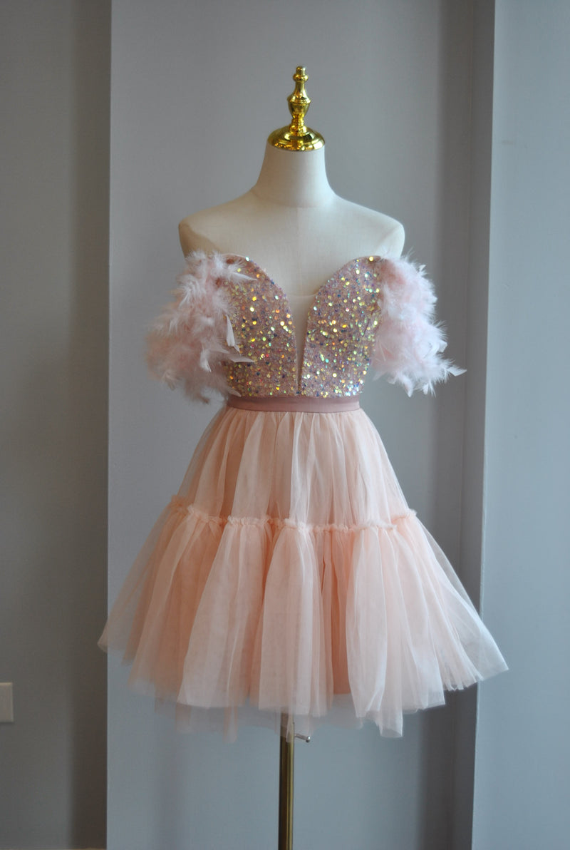 BLUSH PINK SUIT WITH HIGH WAISTED PANTS AND CRYSTAL BELT