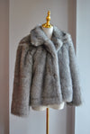GREY FAUX FUR JACKET