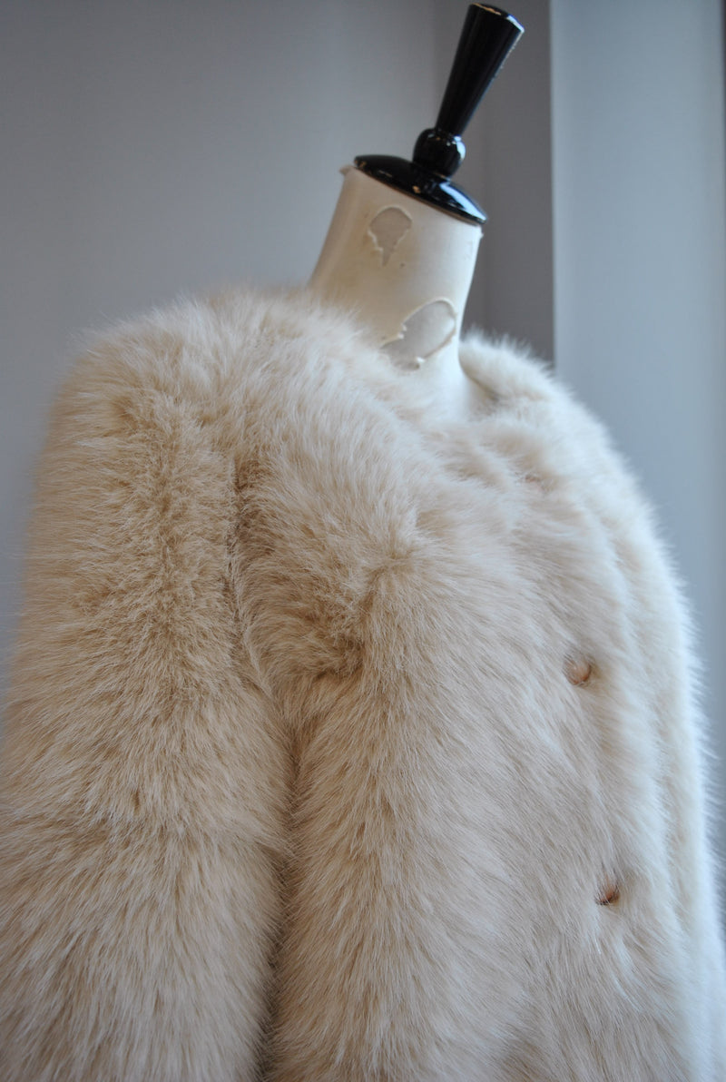 VANILLA FAUX FUR JACKET