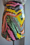 CLEARANCE - MULTICOLOR SEQUIN MINI SKIRT