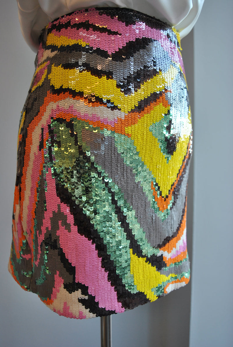 CLEARANCE MULTICOLOR SEQUIN MINI SKIRT