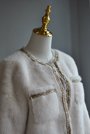 VANILLA FAUX FUR JACKET