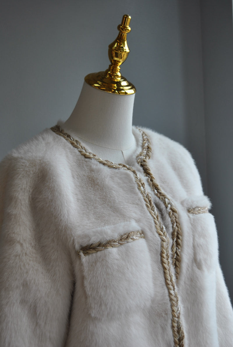 VANILLA FAUX FUR JACKET