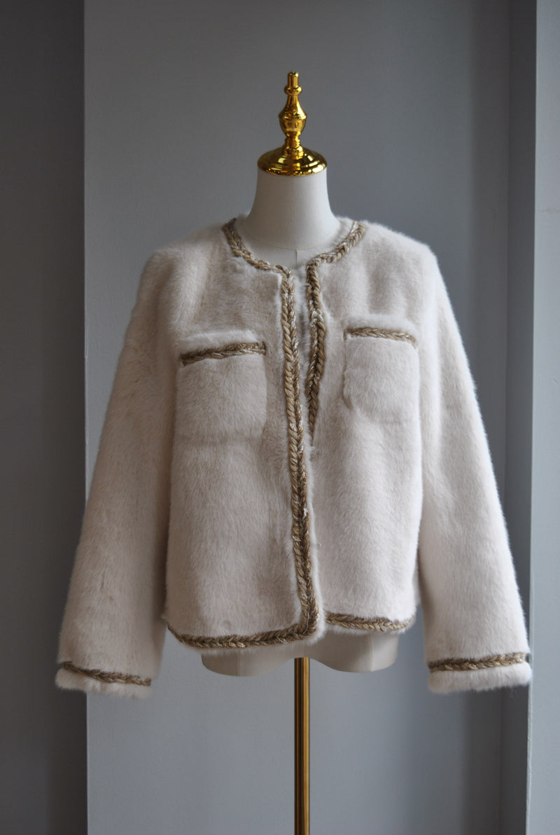 VANILLA FAUX FUR JACKET