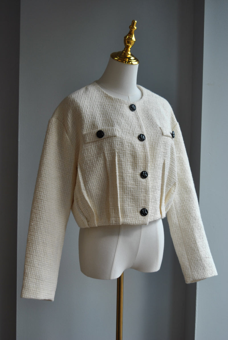 VANILLA CROPPED JACKET