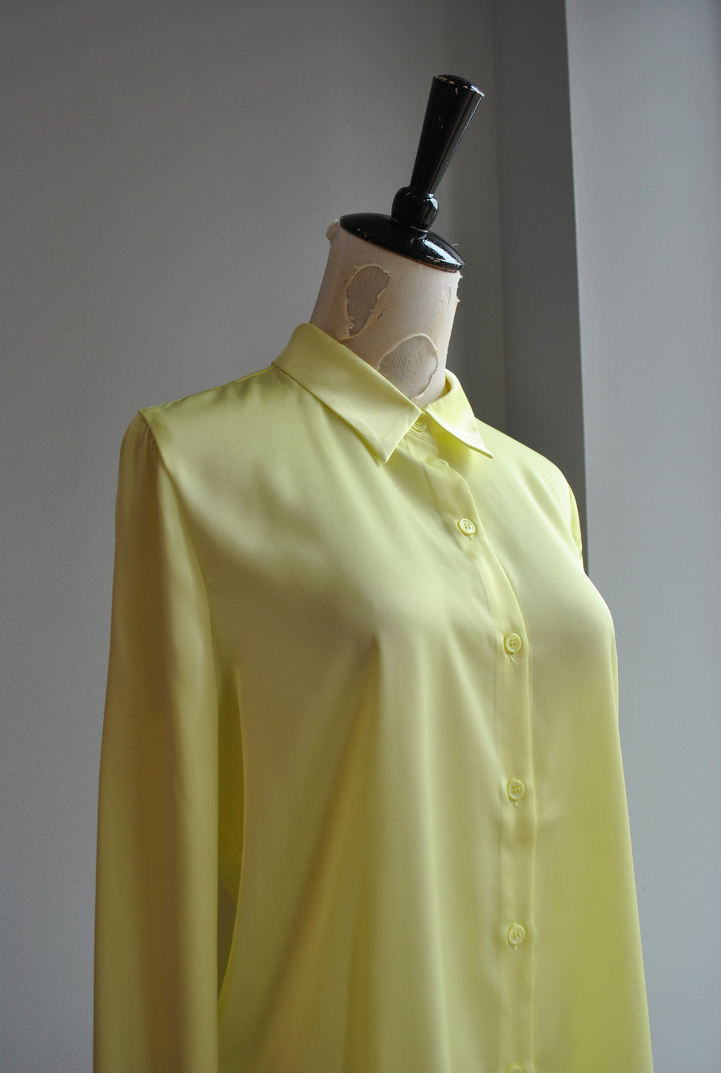 YELLOW SILKY BLOUSE