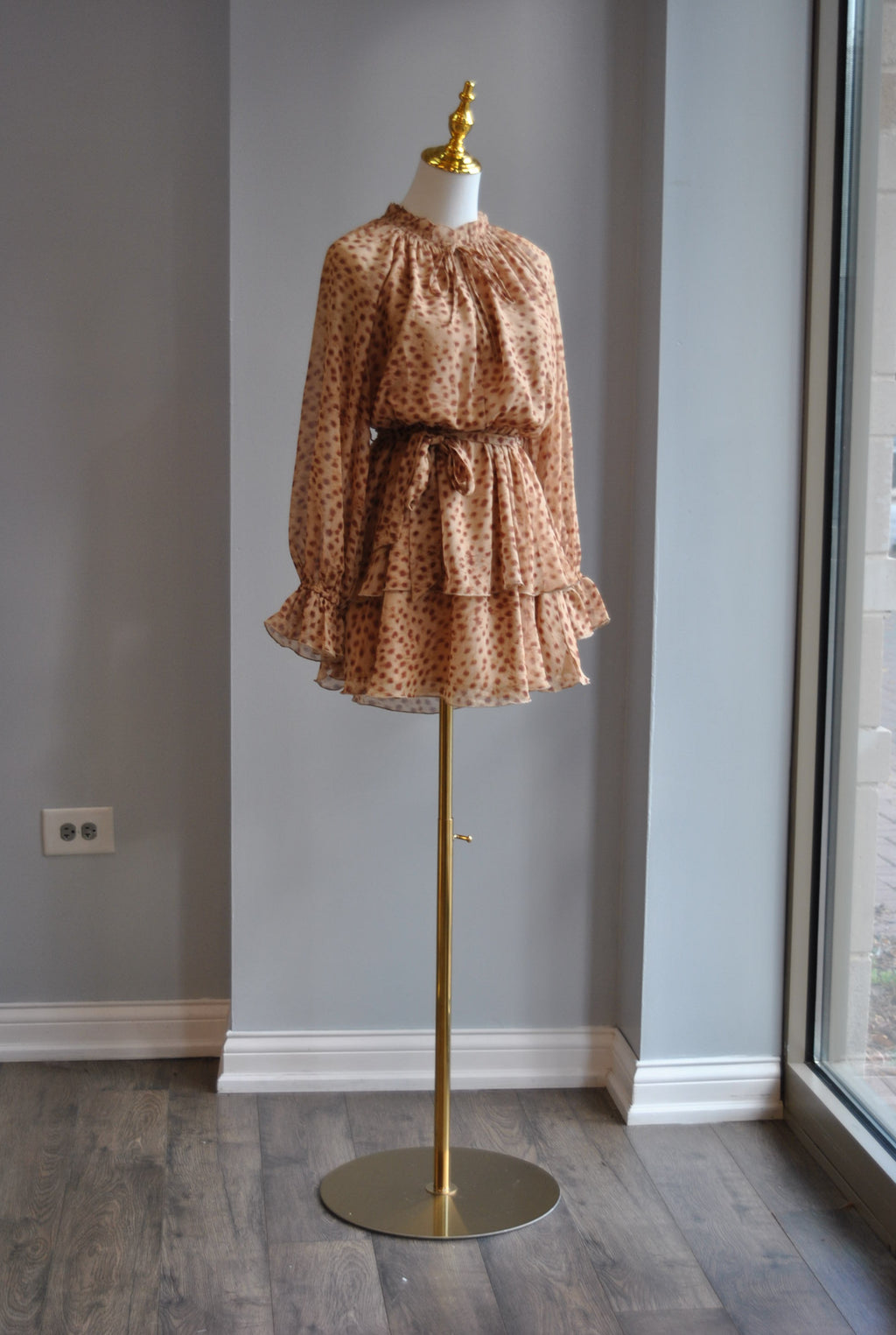 CARAMEL CHEETAH MINI DRESS