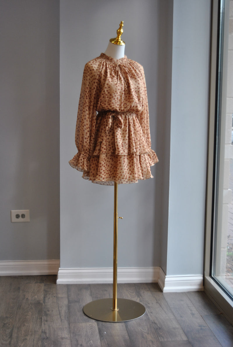 CARAMEL CHEETAH MINI DRESS