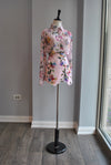 BLUSH PINK MULTI FLOWERS SUMMER SET WITH A SKORT AND A BLOUSE