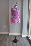 PINK MULTI SUMMER SET OF A SKORT AND A BLOUSE