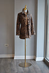 CHEETAH PRINT SUDED COAT