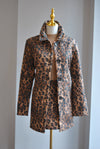 CHEETAH PRINT SUDED COAT