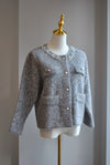 GREY SWEATER WITH PEARLS