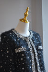 BLACK JACKET WITH RHINESTONES
