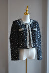 BLACK JACKET WITH RHINESTONES