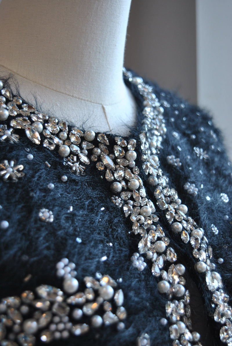 BLACK JACKET WITH RHINESTONES