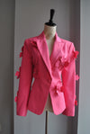 FUCHSIA PINK BLAZER WITH FLOWERS