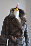 CHOCOLATE BROWN FAUX FUR COAT