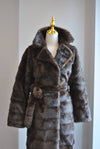 CHOCOLATE BROWN FAUX FUR COAT