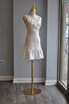 WHITE SUMMER DRESS WITH FLOWERS