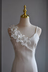 WHITE SUMMER DRESS WITH FLOWERS